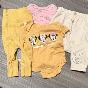 Disney Yellow and Pink Minnie Mouse Baby Set